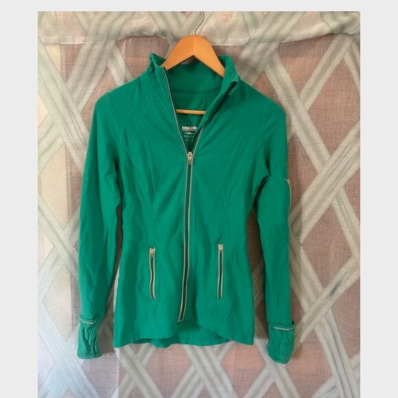 Bright Green Athletic Sip Up Hoodie - Picture 1 of 8